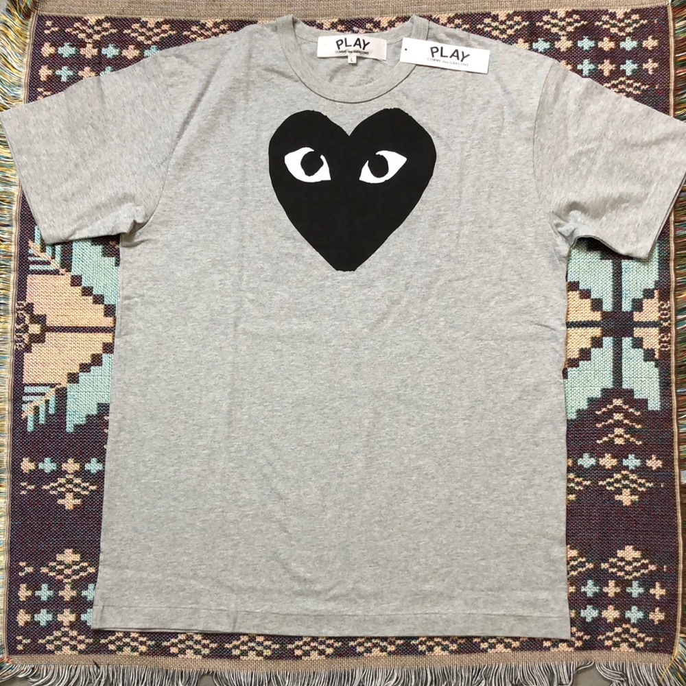 Comme des Garcons Gray and Black Short Sleeve Tee